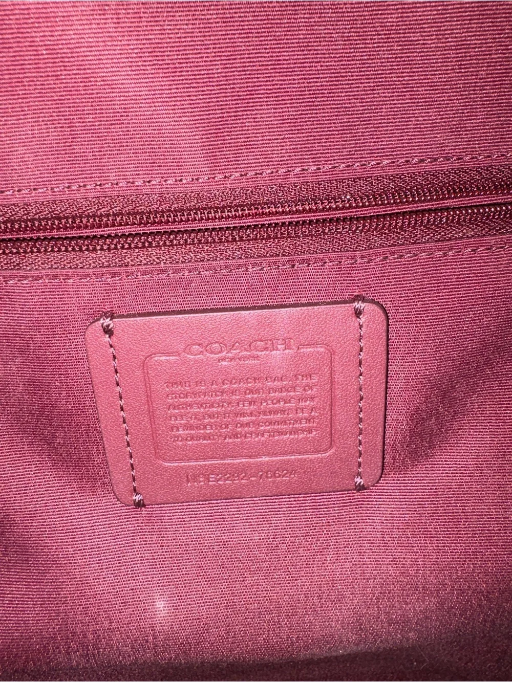 COACH Pink Pebbled Leather Backpack Crossbody